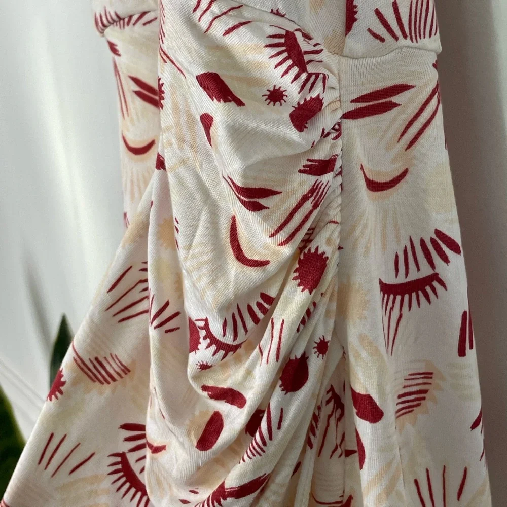 Free People Daria Open Back Front Slit Maxi Dress Size Small New E11